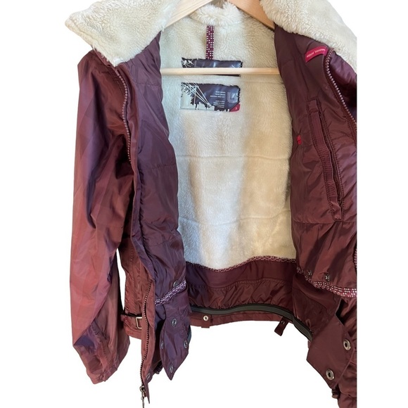 BURTON Snowboard Ski Technical Outdoor Hooded Faux Fur Gorpcore Parka Small - Picture 12 of 13